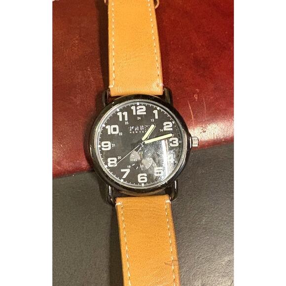 Men's Jones Of New York Signature Watch, 42mm Gun Metal Tone Case, JNYS3076 - Picture 1 of 4